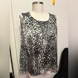 Element Z Black And Gray Blousy Sleeveless Top